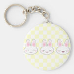 TRIO DE LAPIN DE KAWAII PORTE-CLEF