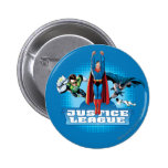 Trio de puissance de ligue de justice badge avec épingle