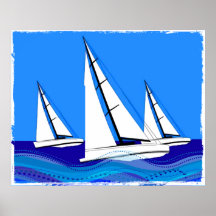 Trio des voiliers posters