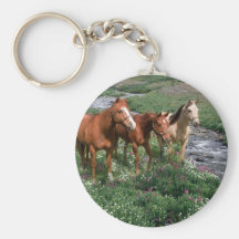 Trio Keychain de cheval Porte-clef