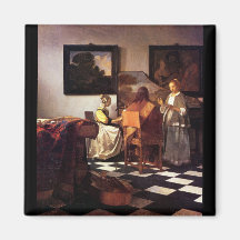 Trio musical par Johannes Vermeer Magnets