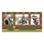 Trio traditionnel de carte photo de Noël Cartes De Vœux Avec Photo