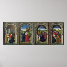 Triptyque montrant l'annonce affiche