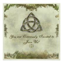 Triquetra naturel invitations personnalisables