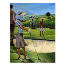 Trish Biddle - golf de dames Carte Postale