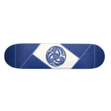 Triskel argenté bleu skateboard