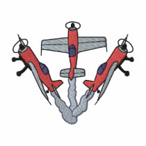 Trois acrobaties aériennes polos brodés