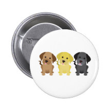Trois chiens d'arrêt de Labrador Pin's Avec Agrafe