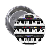 Trois claviers modernes : Synthétiseurs : Pin's Avec Agrafe
