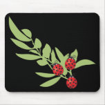 Trois coccinelles chanceuses tapis de souris