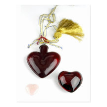 Trois coeurs brillants carte postale