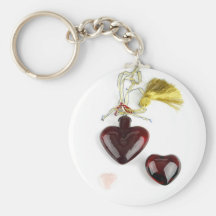 Trois coeurs brillants porte-clefs