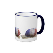 Trois escargots français tasse à café