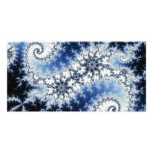 Trois étoiles bleues - conception de fractale photocarte