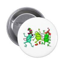 Trois grenouilles de danse badge avec épingle