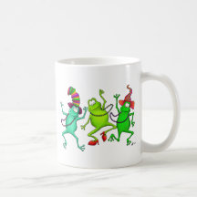 Trois grenouilles de danse tasse