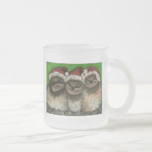 Trois hirondelles chantant des chants de Noël Mug À Café