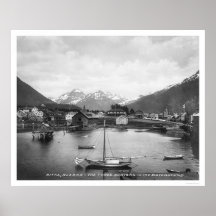 Trois montagnes Sitka 1912 de soeurs Posters