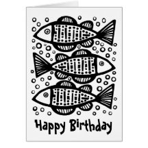 Trois poissons cartes de vœux