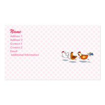 Trois poussins carte de visite