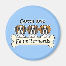 Trois saint Bernards Aimant