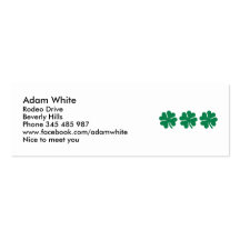 Trois shamrocks cartes de visite professionnelles