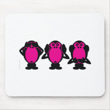 Trois singes sages tapis de souris