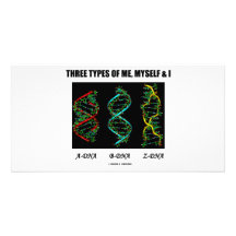 Trois types de moi, de moi-même et I (A-DNA B-DNA  Photocarte Personnalisée