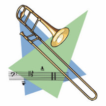 trombone photo en relief