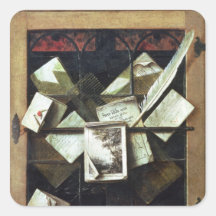Trompe - l ' oeil avec les lettres et les carnets, autocollant