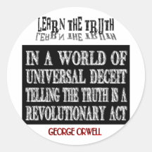 TROMPERIE OVALE D'UNIVERSEL D'ORWELL AUTOCOLLANTS