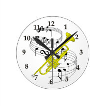 Trompette Horloges Murales