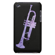 Trompette pourpre d'aquarelle coques iPod Case-Mate