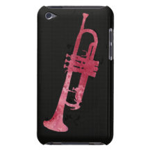 Trompette rouge d'aquarelle coque iPod Case-Mate 