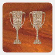 TROPHÉE d'or : Célébration de récompense de récomp Adhésifs