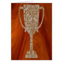 TROPHÉE d'or : Célébration de récompense de récomp Cartes De Vœux