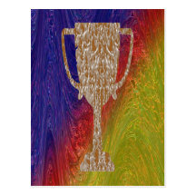 TROPHÉE d'or : Célébration de récompense de récomp Carte Postale