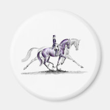 Trot de Piaffe de cheval de dressage Magnets Pour Réfrigérateur
