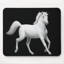 Trot Mousepad de cheval blanc Tapis De Souris