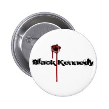 trou de balle, bouton noir de Kennedy Badges Avec Agrafe