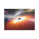 Trou noir dans l'espace toiles tendues sur châssis