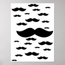 Troupeau d'affiche de moustaches