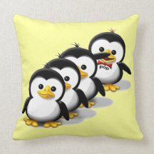 Troupeau des pingouins oreiller