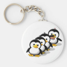 Troupeau des pingouins porte-clé