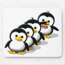 Troupeau des pingouins tapis de souris