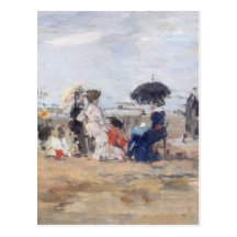 Trouville, Scène de plage - Eugène Boudin Carte Postale