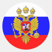 Tsar de Muscovia, drapeau de la Russie Autocollants