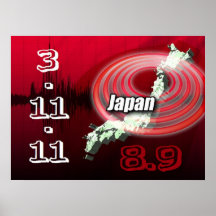 Tsunami de tremblement de terre du Japon Poster