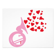 Tuba de coeurs invitation personnalisable