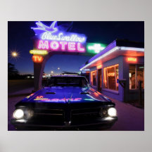 Tucumcari, Nouveau Mexique, Etats-Unis. Itinéraire Poster